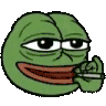 a green frog is smoking a cigarette and giving a thumbs up .