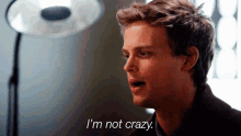 Matthew Gray Gubler Spencer Reid GIF - Matthew Gray Gubler Spencer Reid Im Not Crazy GIFs