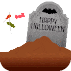 Happy Halloween Trick Or Treat Sticker - Happy Halloween Trick Or Treat Gravestone Stickers