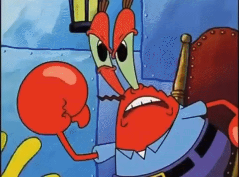 Welcome: GIF ~ SpongeBob SquarePants ~ Facial Expression Anger or