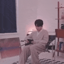 Jimin Reading Book GIF - Jimin Reading Book GIFs