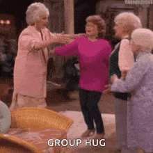 Group Hug Golden Girls GIF