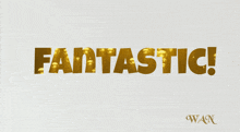 a white background with the word fantastic in gold letters