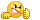a pixel art of a smiley face making a funny face