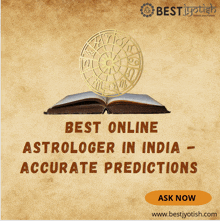 a poster that says best online astrologer in india - accurate predictions