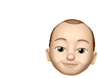 a cartoon baby 's face with a surprised expression