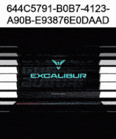 an excalibur laptop with a triangle on the screen
