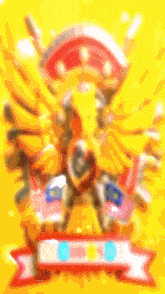a blurred image of a eagle with a banner that says ' sds '