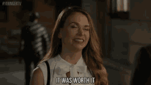 It Was Worth It GIF - Younger Sutton Foster Liza Miller GIFs