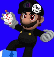 a cartoon character with a hat that says " eddy cell "