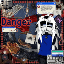 a collage of images with the word danger on the bottom