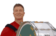 playing drums simon pryce the wiggles whistle music on
