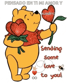 Sending Love Sending Love To You GIF - Sending Love Sending Love To You Winnie The Pooh GIFs