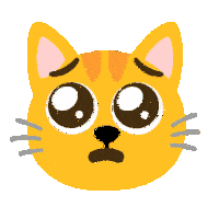 a cartoon cat with tears in its eyes and a sad look on its face