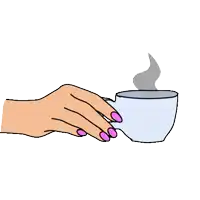a woman 's hand is pouring tea into a cup that says tea on it