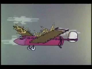 GIF Flintstones Airplane Tenor