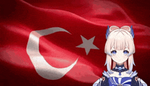 kokomi sangonomiya kokomi turkey turkey flag turkish