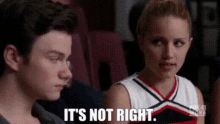Glee Quinn Fabray GIF - Glee Quinn Fabray Its Not Right GIFs