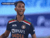 First Debutant Indian Player To Get 4 Wicket Haul Praasidh Krishna GIF - First Debutant Indian Player To Get 4 Wicket Haul Praasidh Krishna Cricket GIFs