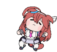 a cartoon drawing of a girl with red hair and a bow tie