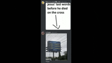 jesus ' last words before he died on the cross is shown