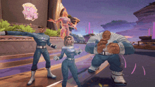 a group of fantastic four characters are standing together
