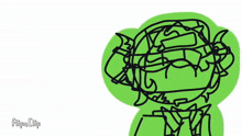a drawing of a person with a heart and the word flipa clip below it