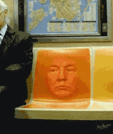 Trump Orange Seat GIF - Trump Orange Seat Looking Around GIFs