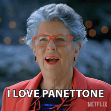 I Love Panettone Prue Leith GIF - I Love Panettone Prue Leith The Great British Baking Show Holidays GIFs