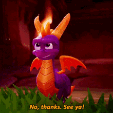 Spyro No Thanks GIF - Spyro No Thanks See Ya GIFs