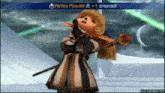 a screenshot of a video game with reflex powder x1 created