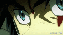 a close up of a person 's eyes with the website gifrun.com visible