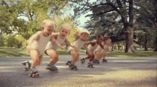 Rollerblading Babies, Why Not? GIF