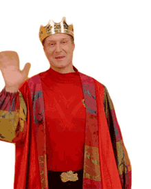 waving hello hi king royalty