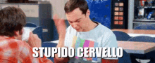 Stupido Cervello Scemo Idiota Cretino Ignorante Big Bang Theory Sheldon Cooper GIF - Idiot Stupid Brain Stupid GIFs
