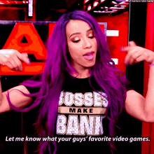 Sasha Banks Let Me Know GIF - Sasha Banks Let Me Know Favorite Video Games GIFs