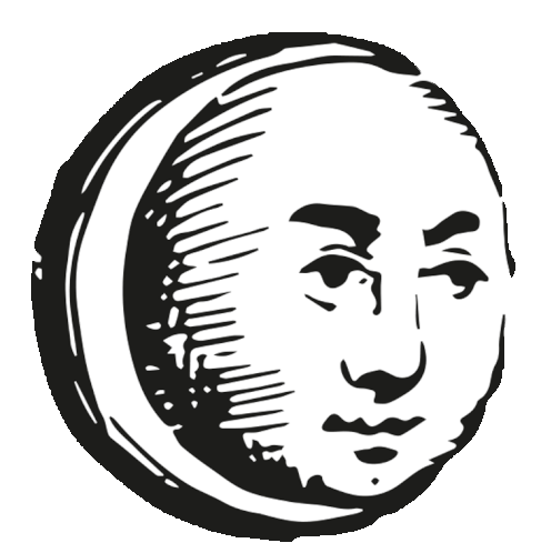 La5e Moon Sticker - La5e Moon Moon Face Stickers