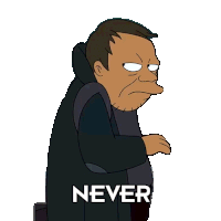 Never Yuri Sticker - Never Yuri Futurama Stickers