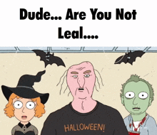 a cartoon character wearing a halloween shirt