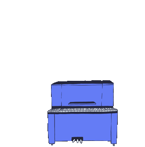 Dancing Piano Sticker
