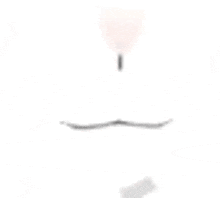 a white circle with a mustache inside of it