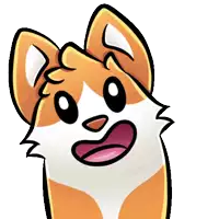 a cartoon fox with a surprised look on its face