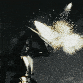a man in armor is holding a sword and shield with sparks coming out of the shield