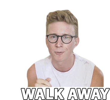 Walk Away Leave Sticker - Walk Away Leave Go Stickers