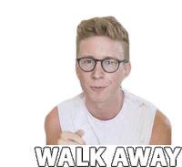 Walk Away Leave Sticker