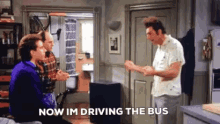 Out Of Control Driving The Bus GIF - Out Of Control Driving The Bus Seinfeld GIFs