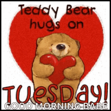 Tuesday Hugs GIF - Tuesday Hugs Teddybearhugs GIFs