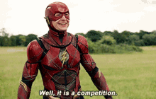 Justice League The Flash GIF - Justice League The Flash Well It Is A Competition GIFs