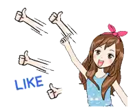 a girl in a blue dress is giving a thumbs up