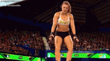 Ronda Rousey Diving Crossbody GIF - Ronda Rousey Diving Crossbody Nia Jax GIFs